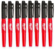 Inkzall Point Markers, Fine, Black (8)