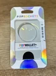 PopSockets Popwallet+ Gray Cell Phone Holder Pop Socket Clip Card Brand New