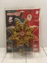 vintage Christmas tree star lights up Or Blinks New Old Kmart Stock