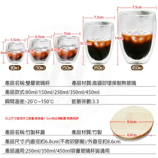 雙層玻璃杯【防燙隔熱】玻璃杯 茶杯 咖啡杯 隔熱杯 隔熱玻璃杯 防燙杯 馬克杯 雙層杯 真空玻璃杯 耐熱杯 水杯 杯子