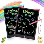 BlueSwan Writing Tablet, 2 Pack Toddler Kids Toys, 12 Inch Doodle Board Drawing Pad, Travel Essentials No Mess Colouring Book for Kids, Toys Educational Easter Birthday Gifts for Girls Boys Age 3-8