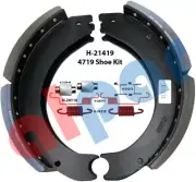 4719 Brake Shoe Box Kit FF Grade 23K Linings with ES2 Hardware kit