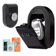 Magntic Key Lock Box with 4 Digit Combination Lock Hider Under Car, Magnetic ...
