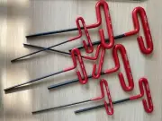 Eklind 53168 Cushion Grip Hex T-Key Allen Wrench Set, 8-Piece, SAE 3/32"-1"