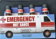 Emergency Hot Sauce Collection Red Habanero Green Jalapeno, Chipotle, Cayenne