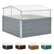 Greenhouse Patio Garden Planter Galvanised Steel Multi Colours/Sizes vidaXL