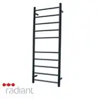 Radiant RTR430 Heated Towel Rail-430x1100mm-Matte Black-Bottom Right Wiring