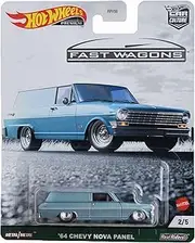 [Hot Wheels] 64 Chevy Nova Panel - Fast Wagons 2/5 - Blue