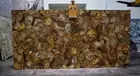Brown Petrified Restaurant Table for Hotel Decor Square Resin Dining Table Top