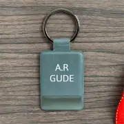 Personalised Grey Key Ring