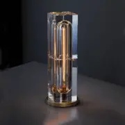 Post Modern Crystal Table/ Desk Lamp E14 Bulb Clear Gold Finish Reading Decor
