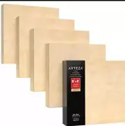 Wood Canvas Boards, 8 x 8 Inches, Pack of 5, Birch Wood, Wooden Panels