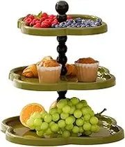 Snblzhef Retro Jewelry Rack Fruit Plate Dessert Display Rack Desktop Four-Leaf Ornament Storage Rack A