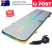 Air Track Mat + Electric Pump Inflatable Gymnastics Floor Tumbling Exercise 3x1m