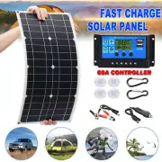 100W 12V/24V Solar Panel Solar Battery Trickle Charger w/ 60A Controller & cable
