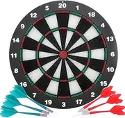 Safety Dart Board Set for Kids and Adults - 16 Inch Soft Rubber Board Game With 6 Darts for Outdoor/Indoor Family and Office - Best Game Toys Gifts for Boys Girls