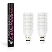 12 Pcs Pink Badminton Shuttlecocks Goose Feather（King Durability）