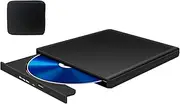 External Blu Ray DVD Drive, USB 3.0 Type C Bluray Disc Burner Slim BD CD DVD RW ROM Writer Rewriter Reader Player for Laptop PC Macbook Apple iMac Windows 11/10/8/7/XP Linxus
