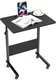 Side Table,31.5In/21.6In Adjustable Laptop Stand Portable Cart Tray Bedside Comp