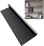 Floating Shelves，Display Shelves，Wall Shelves， Floating Wall Shelves, Aluminum Alloy Double-Sided Light-Emitting Shelves, Laminate Shelf Creative Bookshelf(Black-a,60x20x7cm)