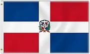 Large 3×5 FT Dominican Flag, Big 75D Dominican National Outdoor Banner,DecorGarden With Brass Gromment