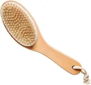 Kingsley Natural Bristle Body Brush with Contoured Wooden Handle