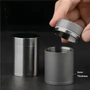 Titanium Waterproof Pill Case Container Holder Jewelry Tea Storage Can Box EDC