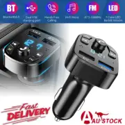 Bluetooth 5.0 Car Wireless FM Transmitter Adapter Hands-Free 2USB PD Charger HNJ