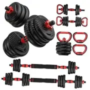 Adjustable Dumbbells, 10/25/35/55/70/90lbs Free Weight Set with Connector, 4