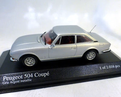 Peugeot 504 Coupé, Silver Metallic, 1:43, MINICHAMPS