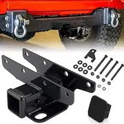 WeiSen 2" Rear Trailer Hitch Receiver Class 3 Towing Hitch Compatible with Wrangler JL/JLU 2 Door & 4 Door 2018-2024 (Excl 2018 JK Models)