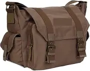 BLBMTCBCAG SLR Camera Shoulder Bag Lens Wired Tripod Outdoor Travel Storage Bag Large Capacity Canvas Messenger Bag Fit for Nikon Fit for Canon Fit for Sony Camera Protection(Coffee)