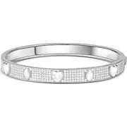 SHYMI Cubic Zirconia Bangle in Silver/White at Nordstrom, Size 7.5