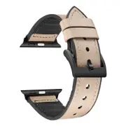 Solid Color TPU + Stainless Steel Watch Strap for Apple Watch Series 5 & 4 40mm / 3 & 2 & 1 38mm(Grey)