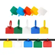 Cable Zip Tie with Tag,Wire Zip Ties with Label,100 Pcs Plastic Nylon Cable T...