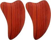 2pcs Heart Shape Massage Tool For Back Face And Neck Portable Scraping Board Wood Back Massager Wood Massage Tool