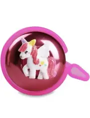 MINI-FACTORY Bike Bell for Girls, Bicycle Handlebar Cute Pink Unicorn Pattern Bi