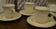 (3) South Hampton Stoneware Japan Collection Coffee Cups and Saucers