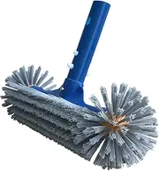 Pool Brush Head | Pool Scrub Brush with Round Ends - Ergonomic Scrubber for Bath Tub Tile Floor Outdoor Spa Pond Wall Backyard Bathroom Use