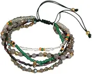 [LEBHAR] Bohemian artificial crystal rice beads light luxury niche bracelet simple bracelet women