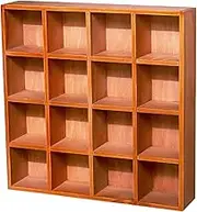 Cabilock 16 Compartment Wood Freestanding Wall Mounted Shadow Box Display Shelf Shelving Unit Desktop Wall Shelf Rack Decorations