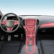Car Interior Film Dashboard Piano Board Shift Center Console Anti-Scratch Transparent TPU Protection Film Accessories，for Cadillac ATS 2014-2024 (Style for LHD)