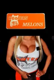 Hooters Uniform Melons Name Tag Pin Back Dress Role Play Costume Accessory