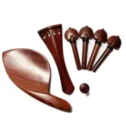 4/4 Violin Rose Wood Fitting Hill Tailpiece Chinrest Heart Pegs Endpin Tailpiece