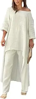 [RanRui] 2 Piece Outfits Lounge Set for Women 2025 Women's 2PCS suit set Stylish solid color wide-leg pants winter wear suit