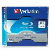 Verbatim 50 PCS Blank BLU-RAY DVD BD-R 25GB 2X LTH Type Disc W/Jewel Case #96569