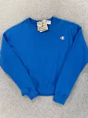 NWT Champion Reverse Weave Classic Solid Crew Sweatshirt (Women's X-Small) Blue