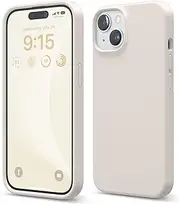 elago Liquid Silicone Case Compatible with iPhone 15 Case, Premium Silicone, Full Body Protective Cover [4 Layer Shockproof Structure], Anti-Scratch Soft Microfiber Lining (Stone)
