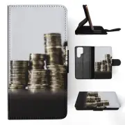 FLIP CASE FOR SAMSUNG GALAXY|COIN MONEY STACKED UP IMAGE