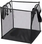 Rustark 1 Pack Black Mesh Pop Up Laundry Hampers Foldable Lightweight Laundry Baskets with Durable Handles Collapsible Dirty Clothes Laundry Bin for Bedroom Dormitory Travel Storage